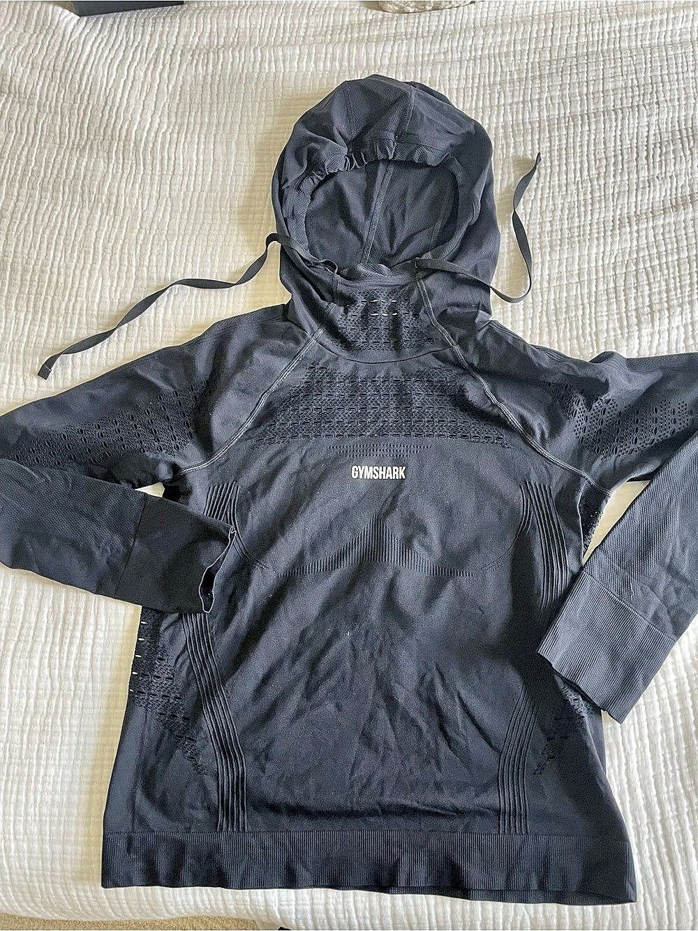 Gymshark Energy Seamless Hoodie Women's Black Athletic Jacket XS
